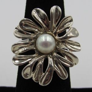 Size 6 Sterling Pearl Israel Hagit Gorali Ring